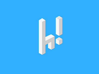 Hi design h hi logo simple