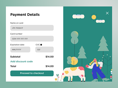 DailyUI 002 :: Credit card checkout design illustration ui ux