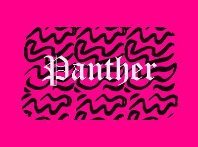 Pink Panther design illustration typography