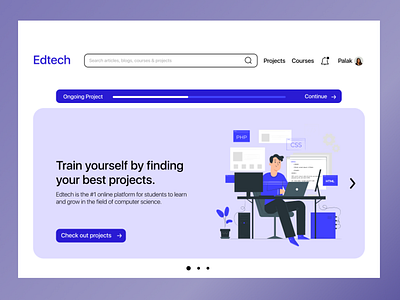 E-learning Website : EdTech design figma illustration ui ux webdesign website