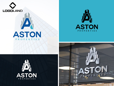 ASTON PROPERTIES LOGO architecture aston properties logo automotive branding illustration logo logo design minimal real estate vector