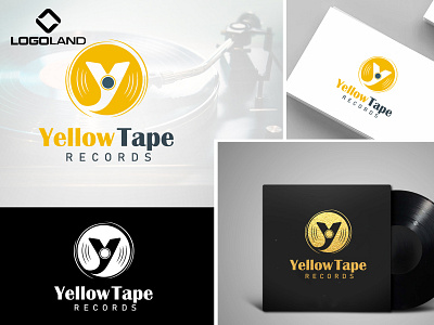 YELLOW TAPE LOGO camera logo minimal tape video youtube