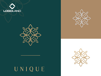 UNIQUE Brand Logo Designed by LOGOLAND branding classic design graphic design illustration jewellery logo minimal ornament traditional vector