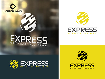 Express Logo Designed By LOGOLAND branding constancy logo design finance logo graphic design growth illustration logo market logo minimal vector