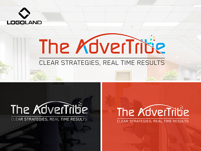 The Advertribe Logo Designed By LOGOLAND branding consultancy design finnance graphic design icon logo logo minimal technologies typography vector wordmark