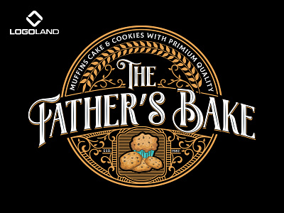 The Father's Bake Bakery Vintage Logo Designed By LOGOLAND