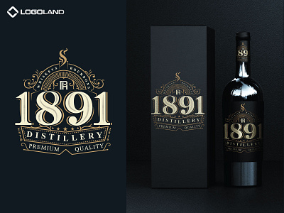 1891 wine on Engine Theme Vintage Logo Designed By LOGOLAND