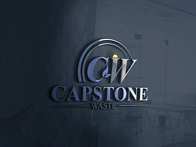 My New Capstone Waste Logo Design black blue brand brand logo branding caracterdesign corporate creative creative logo design illustration mockupdesign vector