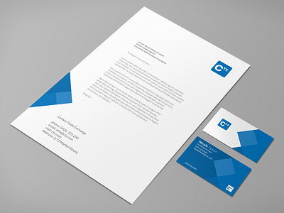 CTX Business Cards blue business card design print