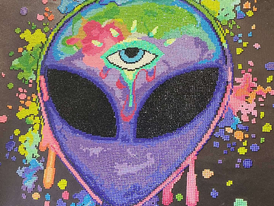 Splatter Alien 5D Diamond Painting