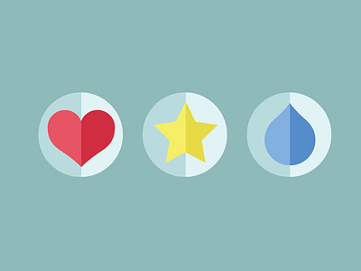 Playful flat icons