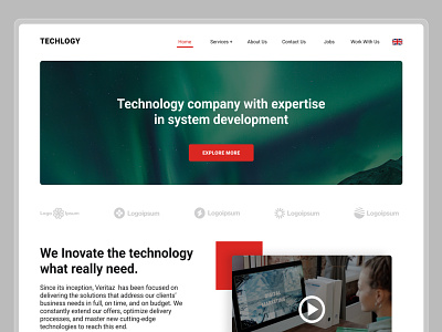 Technology website design