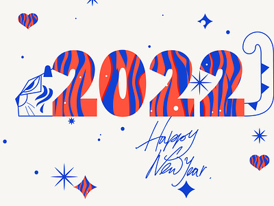 New Year 2022! Tiger 2022 graphic design ill illustration tiger vector