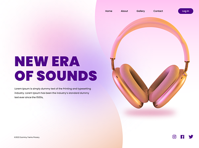 Headphone Landing page Figma Practice graphic design practice ui ux