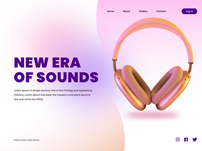 Headphone Landing page Figma Practice