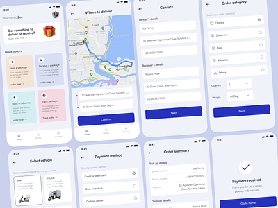 Logistics app app design typography ui ux