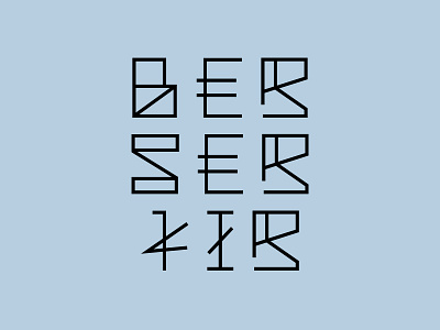The Berserkir font alphabet letters runes scandinavian design typography