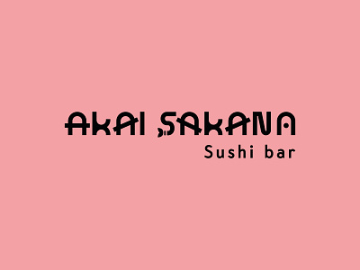 Akai Sakana sushi bar branding identity branding logo logo design minimal packagedesign sushi bar sushi logo