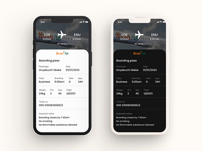 Boarding pass, day 24 design challenge #dailyui