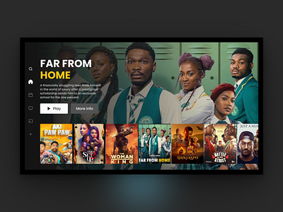 TV app, day 25 design challenge #dailyui cinema design film movie product design tv tv app ui ux uxdesign