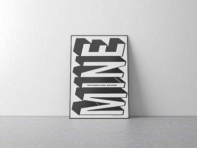 MINE art concept conceptual design direction graphic mine typography vector