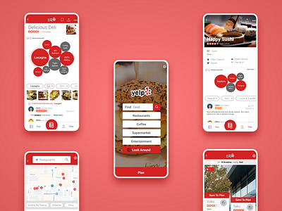 Yelp Concept Design app concept design