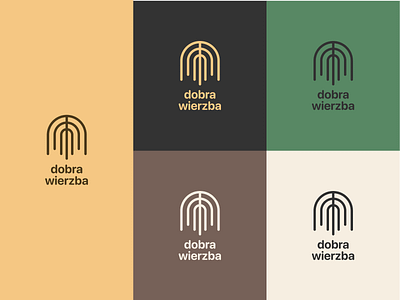 Dobra Wierzba logo branding colors design flat icon line design lines logo logo design minimal simple symmetry typography vector