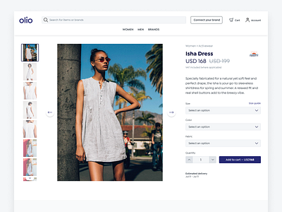 Olio product page app design ecommerce ecommerce shop flat minimal monterail photo shop shopify simple ui ux web