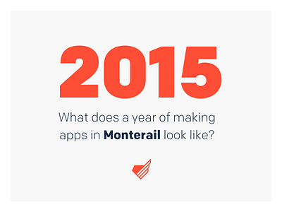 Monterail in 2015 minimal red simple typography