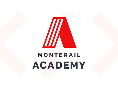 Monterail Academy Logo geometric logo minimal monterail red simple