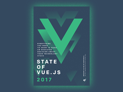 State of Vue.js report cover book cover editorial illustration marketing minimal monterail print report vue vue.js