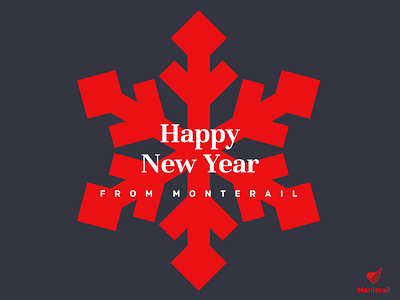 Happy New Year from Monterail design greetings minimal monterail newyear red winter