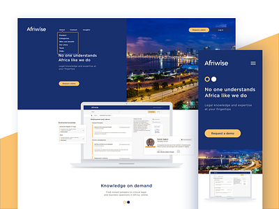 Afriwise Landing Page landing landing page monterail simple web webdesign