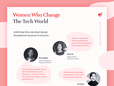 Women Who Change The Tech World Poster illustration infographic minimal monterail poster simple women women in tech