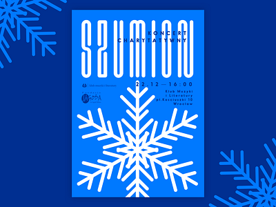 Szumion II — 2018 Winter Edition minimal plakat poster poster art snowflake tricolor type typography winter