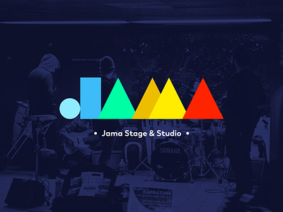 JAMA — Sound & Stage / Logo blue branding colors design logo minimal music shape simple typography vector