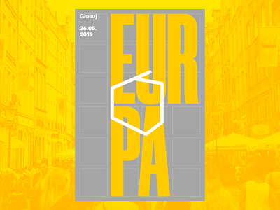 Europa Dribbble design europe graphic design minimal poland poster simple typography yellow