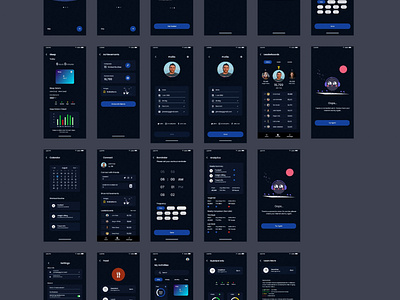 Fitfam Dark Mode adobexd design typography ui ux