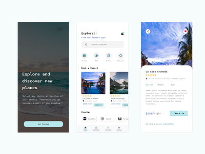 Travel Guide App adobexd branding design illustration logo minimal typography ui ux vector