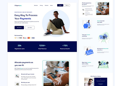 "Chipperpay" a concept fintech landing page.