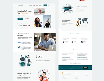 Payloader (Fintech Homepage) adobexd design illustration logo minimal typography ui ux