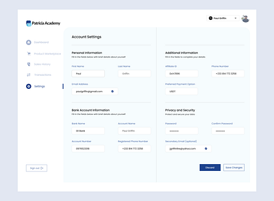 Settings adobexd design ui