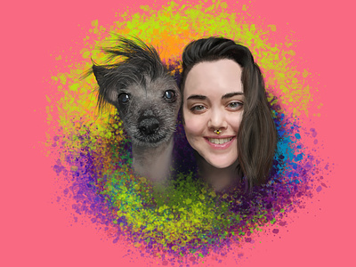 Reddit Gets Drawn: Xangerella (v 3.0) dog poster realism scruffy user avatar woman