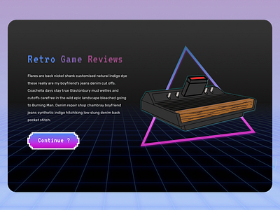 Concept for retro game review site