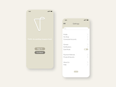 Daily UI 007 | Settings app daily 100 challenge dailyui dailyui007 dailyuichallenge design logo minimal thrift ui uidesign ux uxdesign