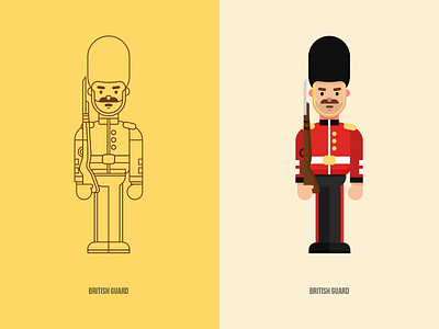 Character Design - British Guard character guard illustration illustrator