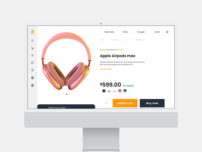 Amazon Redesign airpods airpodsmax amazon apple appleredesign branding conceptdesign inspiration minimal minimalism redesign ui uiux