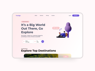 Travel Website landing Page