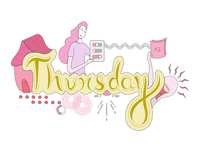 Thursday Illustration design graphic design illustration vector