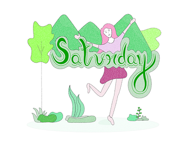 Saturday Illustration design graphic design illustration vector
